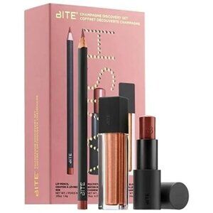 Bite Beauty Champagne Discovery Lip Set New In Box Pencil Multistick Lip Gloss